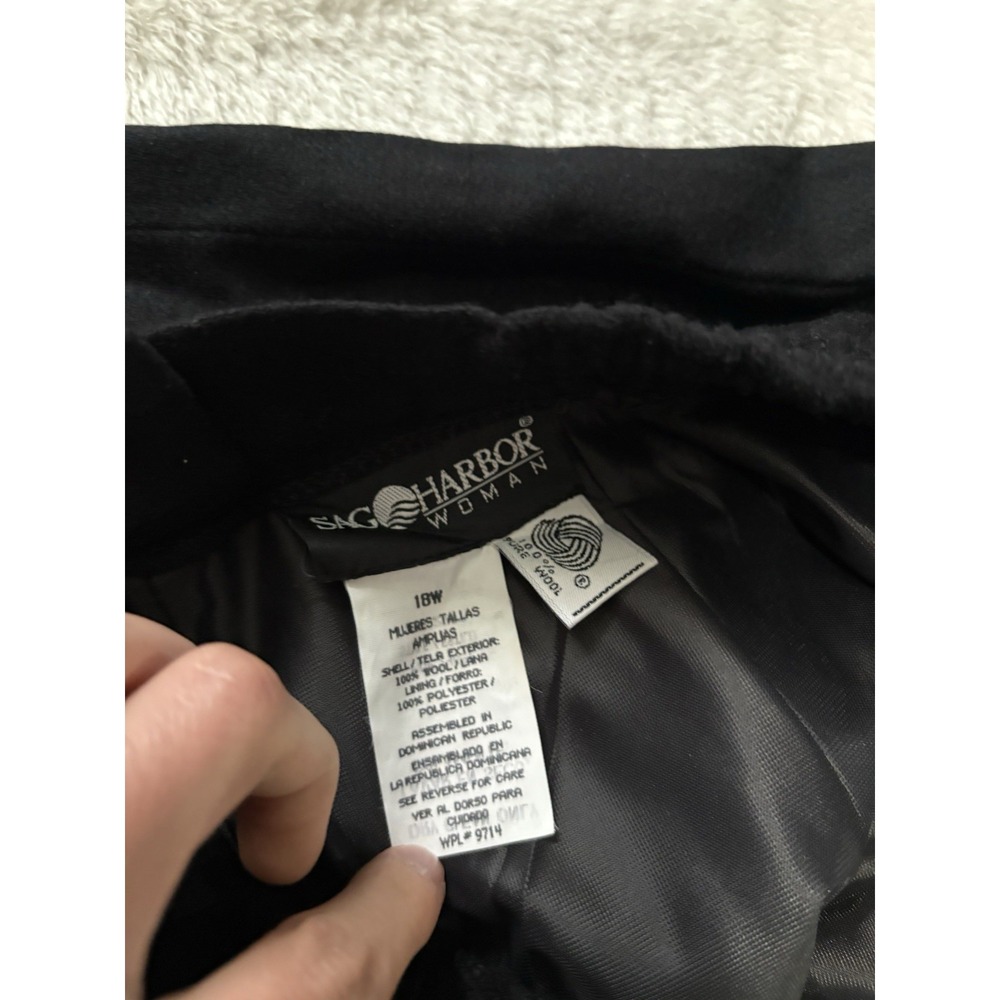 New Sage Harbor Womens Black Wool Skirt Plus Size 18W - Picture 5 of 6